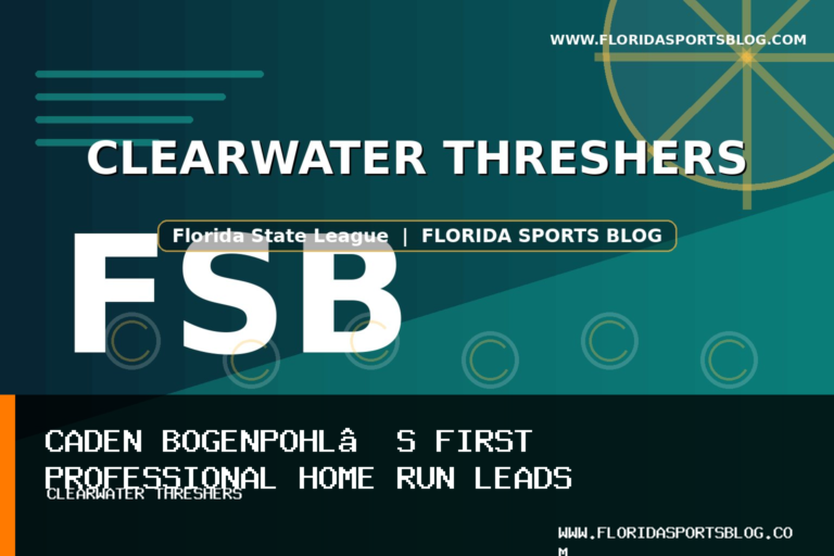 Caden Bogenpohl’s First Professional Home Run Leads Clearwater Threshers Baseball Past Tampa Tarpons featured image