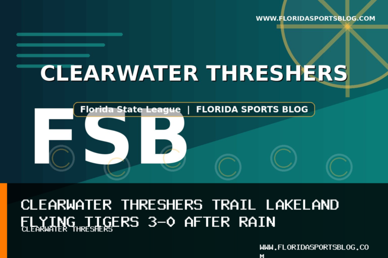 Clearwater Threshers Trail Lakeland Flying Tigers 3-0 After Rain Suspension in Fourth Inning featured image
