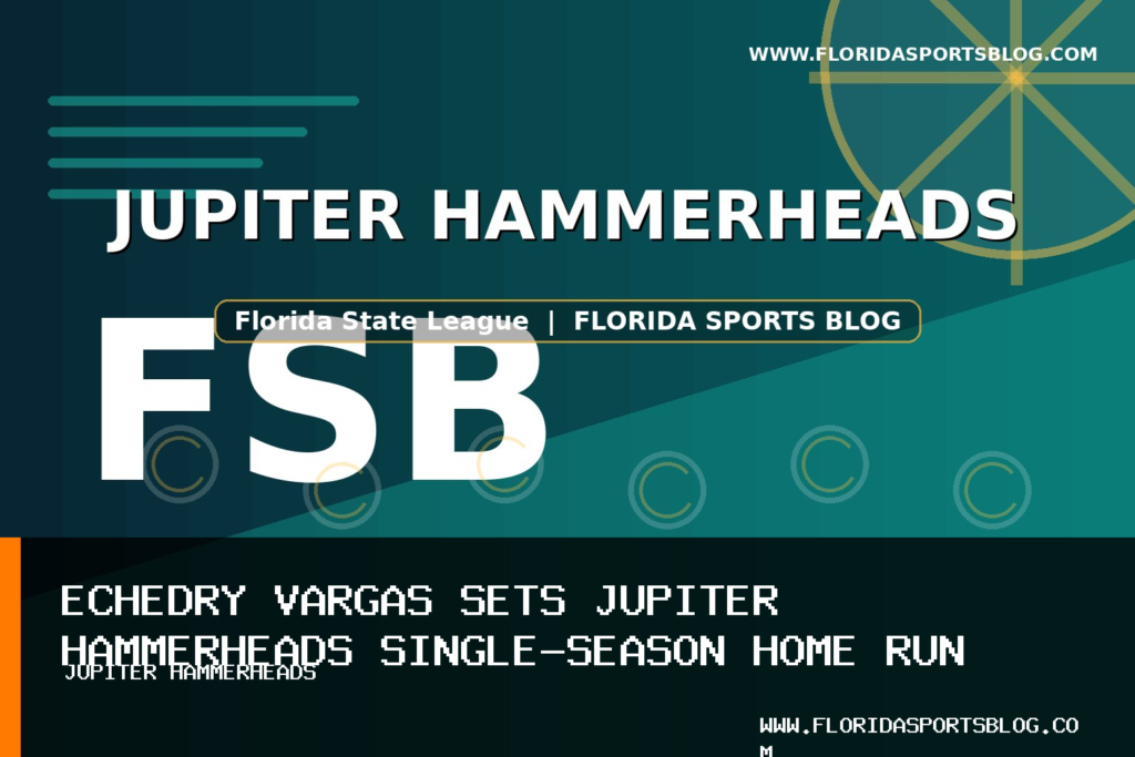 Echedry Vargas Sets Jupiter Hammerheads Single-Season Home Run Record in 2-1 Loss to Tampa Tarpons featured image