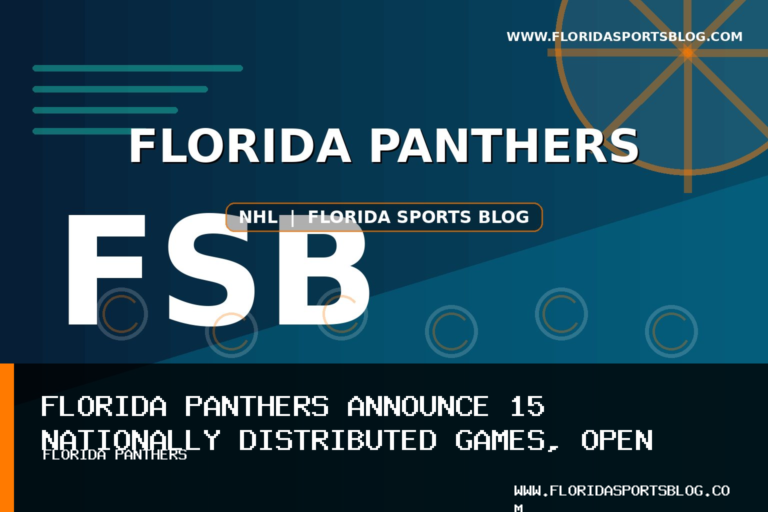 Florida Panthers Announce 15 Nationally Distributed Games, Open 2026-27 Against Carolina Hurricanes featured image