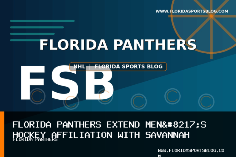 Florida Panthers extend Men’s Hockey affiliation with Savannah Ghost Pirates through 2028-29 featured image
