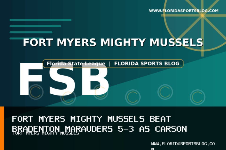 Fort Myers Mighty Mussels Beat Bradenton Marauders 5-3 as Carson Tinney Homers in Third Straight Game featured image