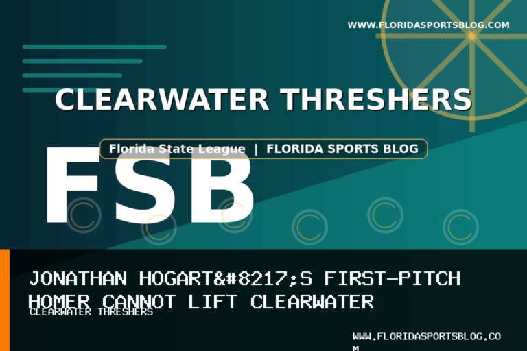 Jonathan Hogart’s First-Pitch Homer Cannot Lift Clearwater Threshers Past Tampa Tarpons featured image