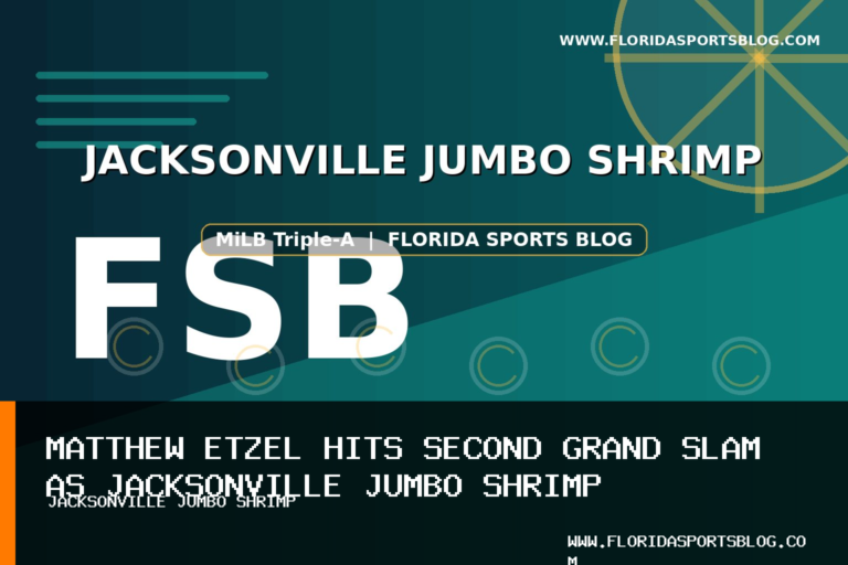 Matthew Etzel Hits Second Grand Slam as Jacksonville Jumbo Shrimp Baseball Falls 14-6 to Nashville Sounds featured image