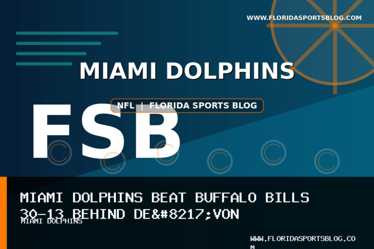 Miami Dolphins Beat Buffalo Bills 30-13 Behind De’Von Achane’s 225 Scrimmage Yards featured image