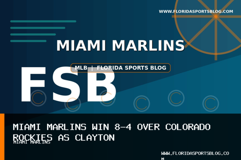 Miami Marlins Win 8-4 Over Colorado Rockies as Clayton McCullough’s Club Takes Six of Seven featured image