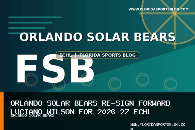 Orlando Solar Bears Re-Sign Forward Luciano Wilson for 2026-27 ECHL Season featured image