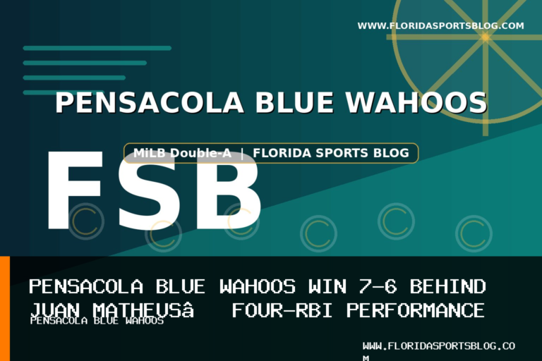 Pensacola Blue Wahoos Win 7-6 Behind Juan Matheus’ Four-RBI Performance featured image
