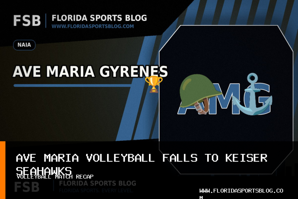 Ave Maria University Athletics Volleyball Drops Three-Set Match to Keiser Seahawks in West Palm Beach featured image