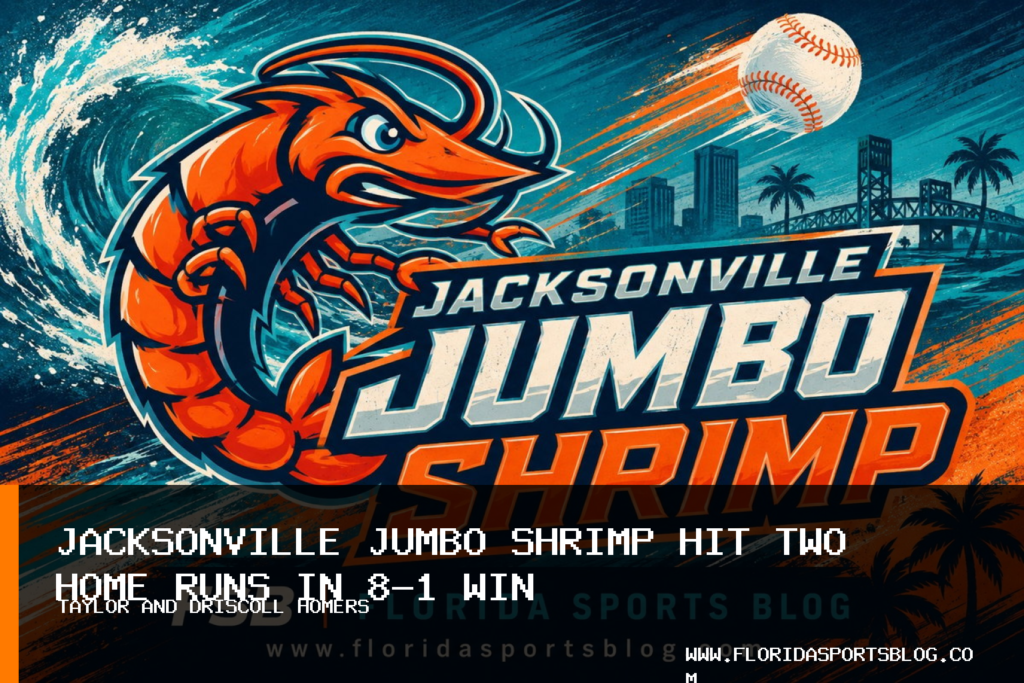 Brayden Taylor and Logan Driscoll Power Jacksonville Jumbo Shrimp to 8-1 Baseball Win Over Norfolk Tides featured image