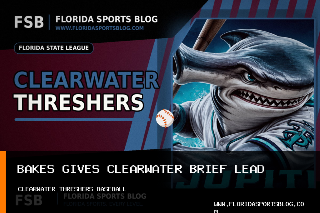 Clearwater Threshers Baseball Falls 7-4 After Brayden Bakes Home Run Gives Brief Lead featured image