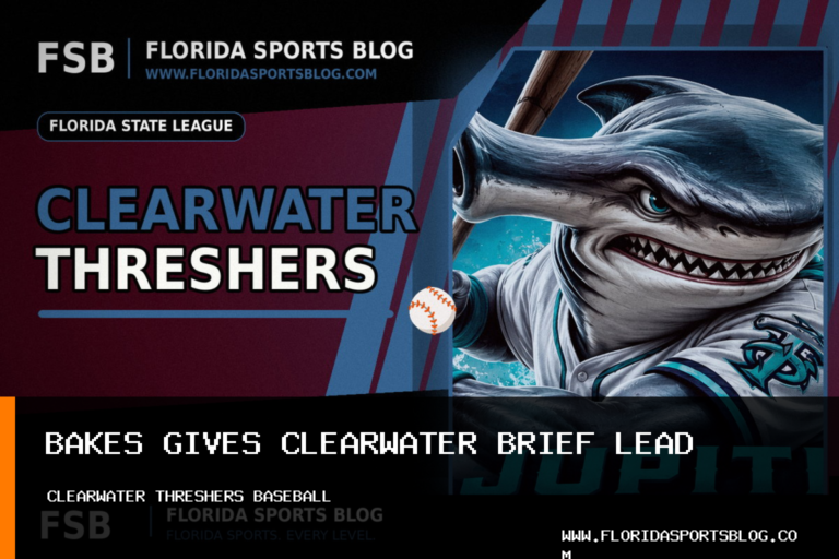Clearwater Threshers Baseball Falls 7-4 After Brayden Bakes Home Run Gives Brief Lead featured image