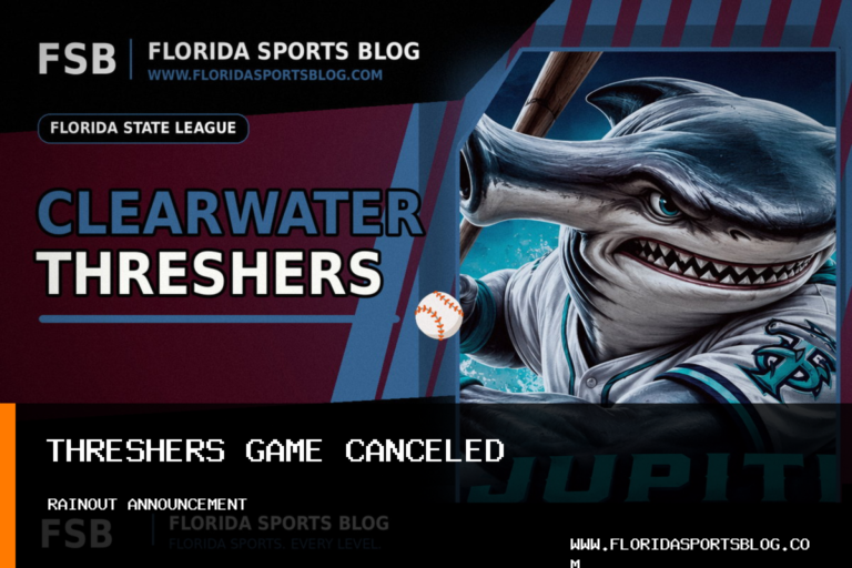 Clearwater Threshers Cancel Sunday Baseball Game Against Dunedin Blue Jays After Heavy Rain featured image