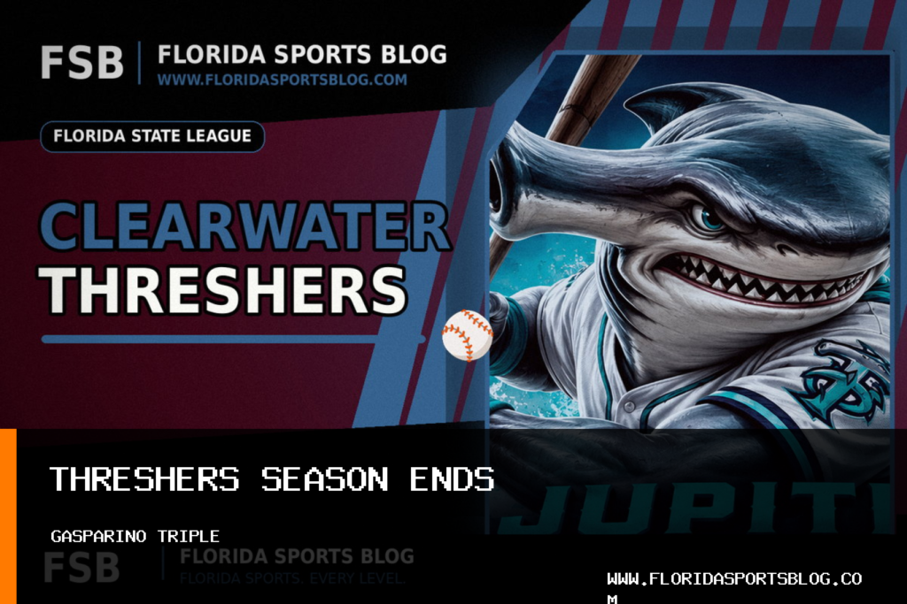 Clearwater Threshers eliminated by Tampa Tarpons after Will Gasparino’s first professional triple featured image