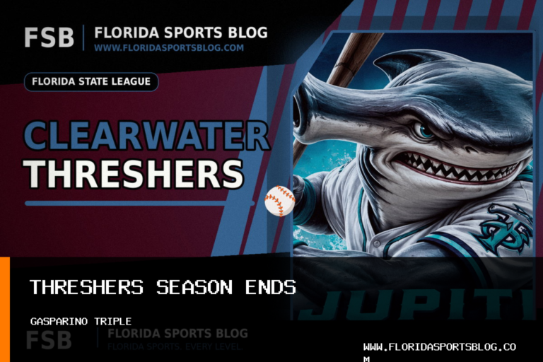 Clearwater Threshers eliminated by Tampa Tarpons after Will Gasparino’s first professional triple featured image