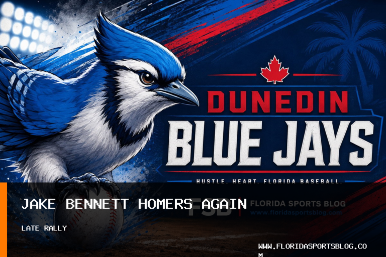 Clearwater Threshers Rally Past Dunedin Blue Jays 8-6 Despite Jake Bennett's Fourth Straight Homer featured image