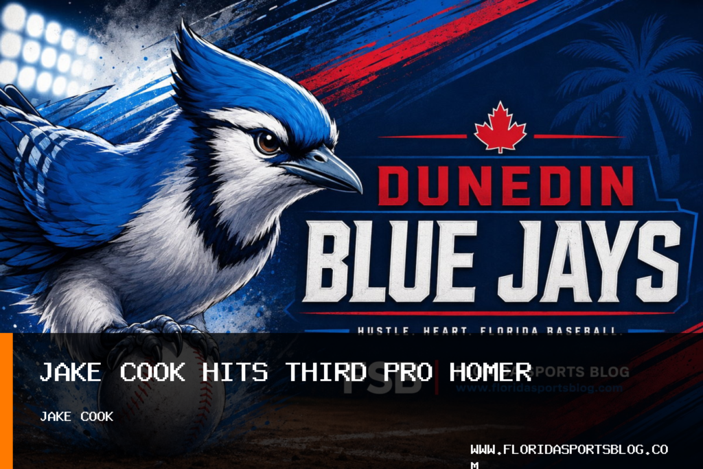 Dunedin Blue Jays Baseball: Jake Cook Hits Third Professional Home Run in 14-7 Loss featured image
