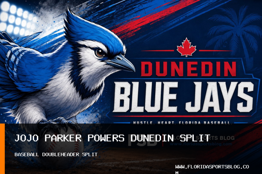 Dunedin Blue Jays Split Baseball Doubleheader as JoJo Parker Collects Five Hits featured image