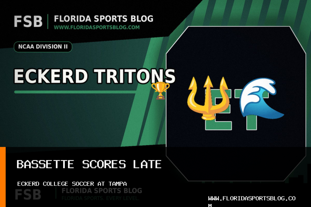 Eckerd College men's soccer gets late Tristan Bassette goal in 2-1 loss to Tampa featured image