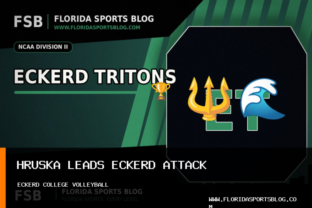 Eckerd College women's volleyball team falls to No. 3 Tampa Spartans despite Seiler Hruska's 18 kills featured image