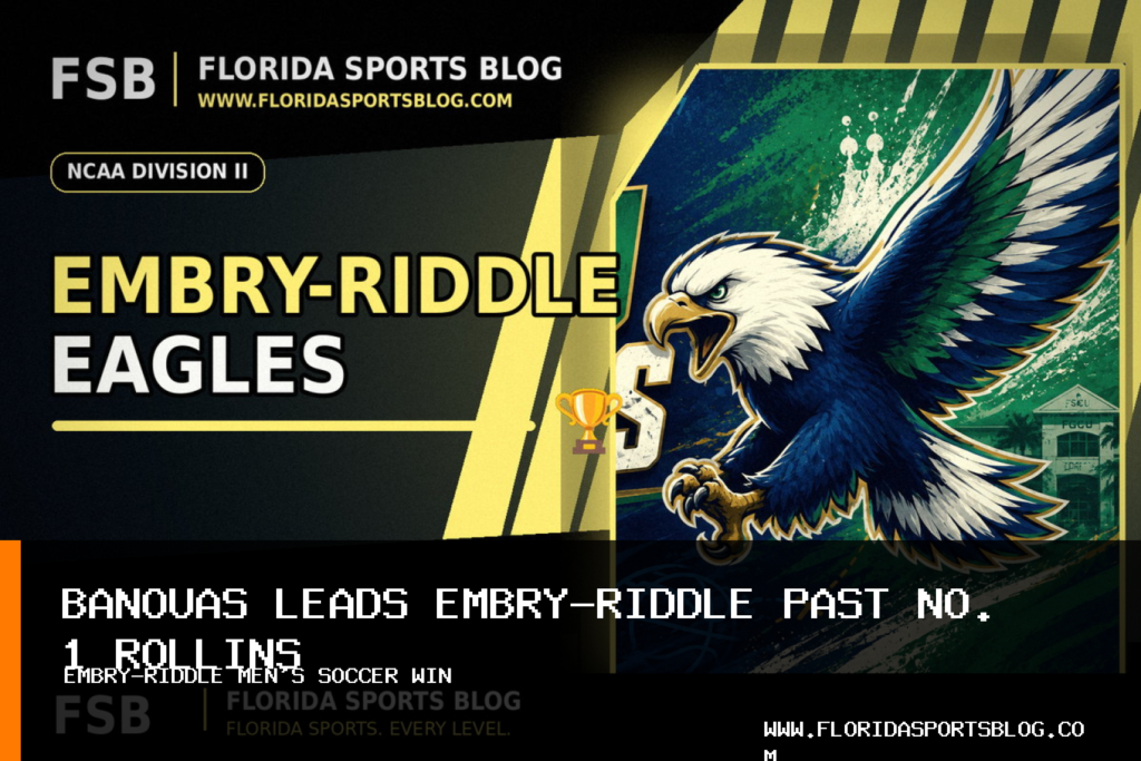 Embry-Riddle Aeronautical University Men's Soccer, Jonas Banouas Defeat No. 1 Rollins 2-1 featured image