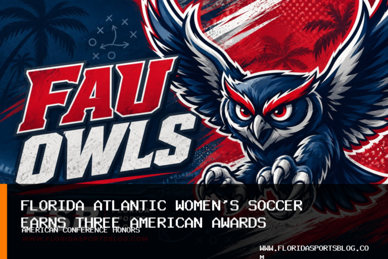 Florida Atlantic University Athletics’ Hailey Santiago, Lola Hathorne Earn Three American Conference Women’s Soccer Awards featured image