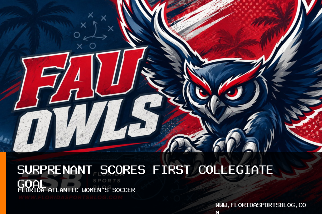 Florida Atlantic University Athletics’ Olivia Surprenant scores first collegiate goal in women’s soccer draw featured image