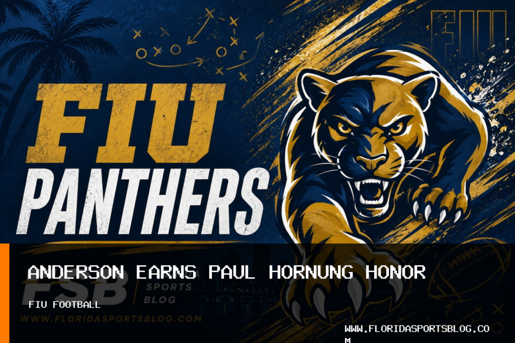 Florida International University Athletics: Maguire Anderson earns Week Two Paul Hornung Award honor for FIU football featured image