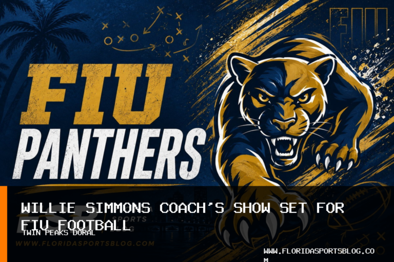 Florida International University Athletics sets Willie Simmons Coach's Show for FIU football on Sept. 28 featured image