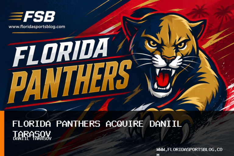 Florida Panthers Acquire Goaltender Daniil Tarasov From Columbus Blue Jackets for No. 160 Pick featured image