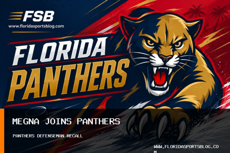 Florida Panthers Recall Pembroke Pines Defenseman Jaycob Megna Before Toronto Maple Leafs Game featured image