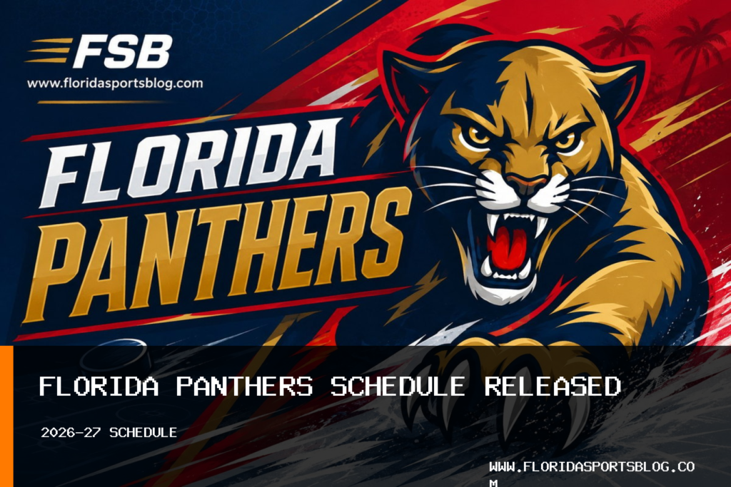 Florida Panthers Release 2026-27 National Hockey League Schedule With 42 Home Games featured image