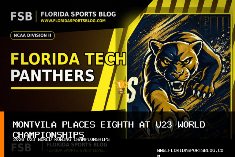 Florida Tech Athletics men's rowing athlete Mykolas Montvila places eighth at 2026 U23 World Rowing Championships featured image