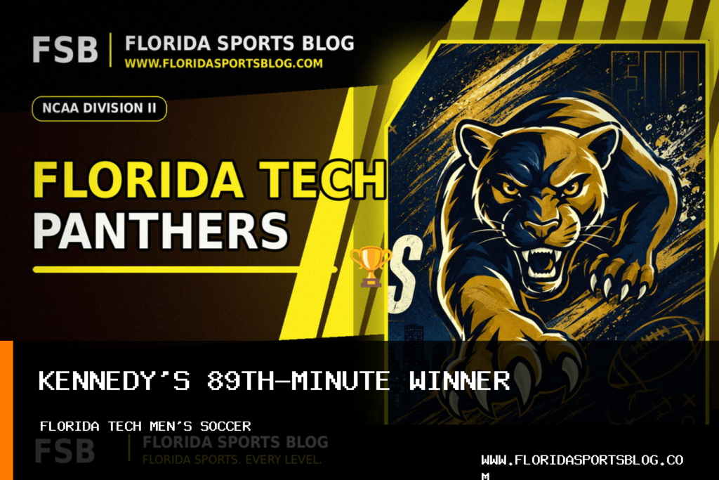 Florida Tech men's soccer gets late winner from William Kennedy to defeat Saint Leo 3-2 featured image