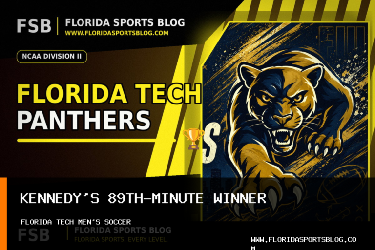 Florida Tech men's soccer gets late winner from William Kennedy to defeat Saint Leo 3-2 featured image