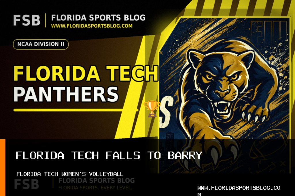 Florida Tech Panthers Women’s Volleyball Falls to No. 10 Barry Buccaneers in Three Sets featured image