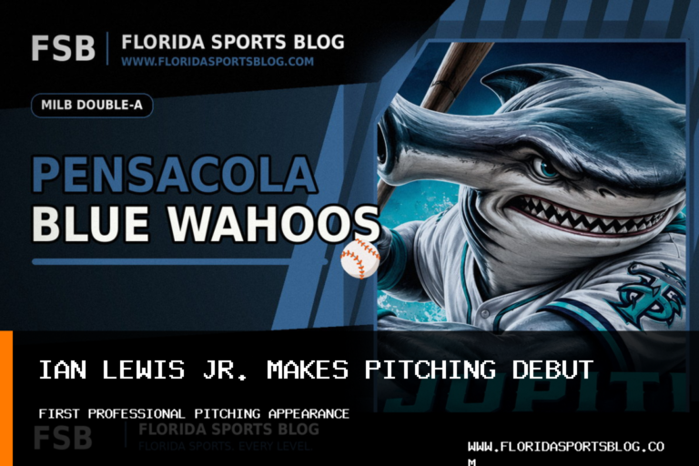 Ian Lewis Jr. Makes First Professional Pitching Appearance in Pensacola Blue Wahoos’ 19-1 Loss to Biloxi Shuckers featured image