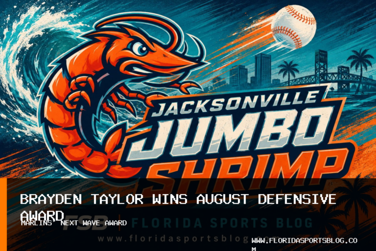 Jacksonville Jumbo Shrimp Infielder Brayden Taylor Named Miami Marlins’ August Defensive Player featured image