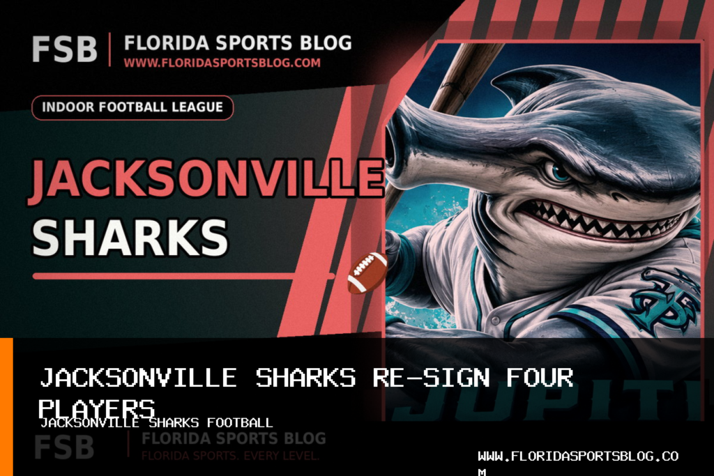 Jacksonville Sharks Re-Sign Blaine Espinosa, Kenny Fehrman, Marcus Rogers and Raahsaan (RJ) Wilkins for 2026 Football Season featured image