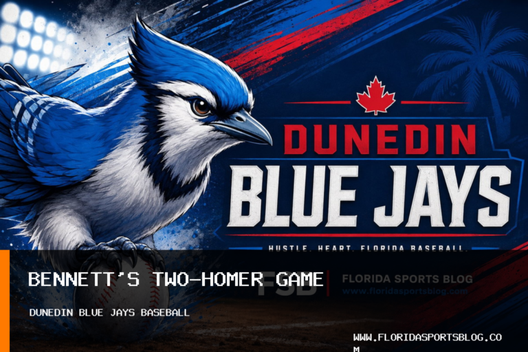 Jake Bennett Hits Two Home Runs as Dunedin Blue Jays Fall 11-7 to Tampa Tarpons featured image