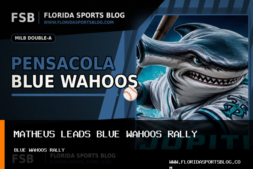 Juan Matheus, Pensacola Blue Wahoos Rally Past Knoxville Smokies 6-3 featured image
