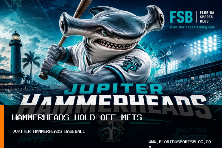 Jupiter Hammerheads Baseball Holds Off St. Lucie Mets 3-2 at Roger Dean Chevrolet Stadium featured image