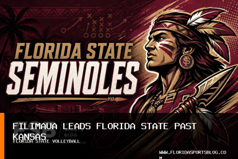 Kyleene Filimaua Leads Florida State Volleyball Team Past No. 16 Kansas in Five Sets featured image