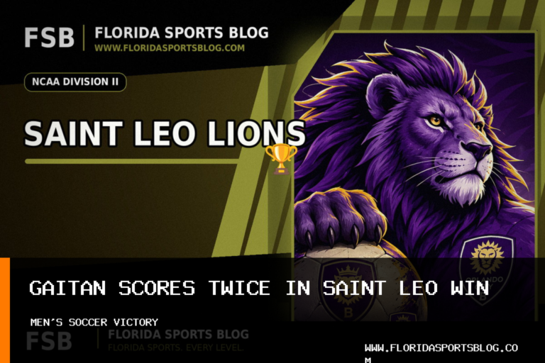 Luis Gaitan scores twice as Saint Leo University men's soccer defeats No. 17 Florida Southern 4-3 featured image