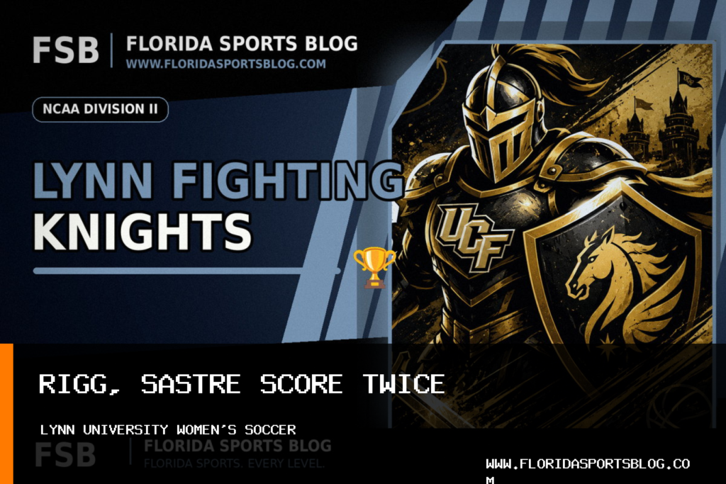Lynn University women's soccer gets two goals each from Alex Rigg and Brisa Sastre in 5-0 win featured image