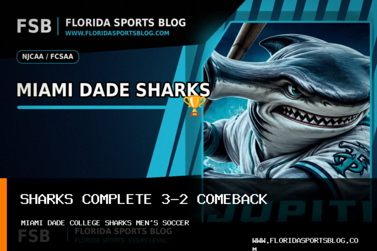 Miami Dade College Sharks men's soccer rally from two goals down to beat Dallas College Richland featured image