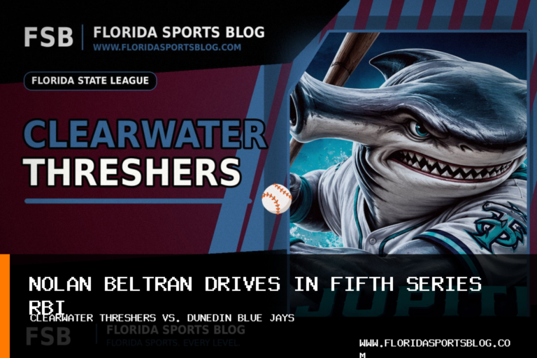 Nolan Beltran Drives In Fifth Series RBI as Clearwater Threshers Fall 10-2 to Dunedin Blue Jays featured image