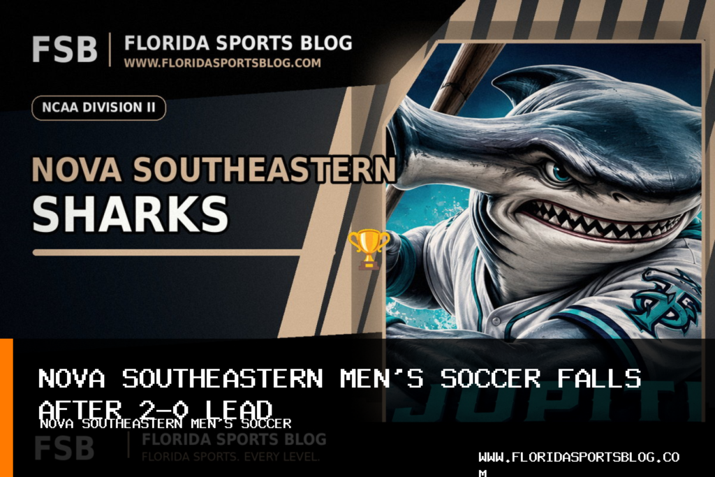 Nova Southeastern University Athletics Men's Soccer Falls 3-2 to Barry University After Two-Goal Lead featured image