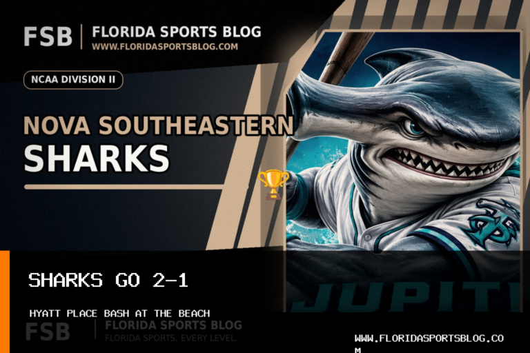 Nova Southeastern University Sharks Women's Volleyball Goes 2-1 at Hyatt Place Bash at the Beach featured image