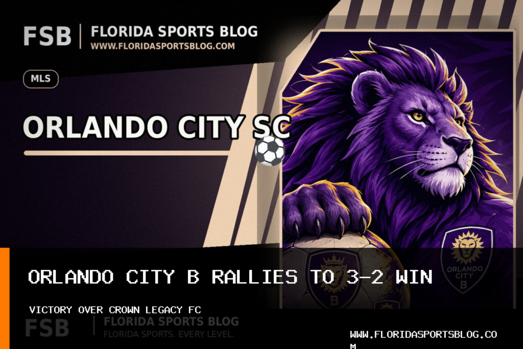 Orlando City SC’s Orlando City B rallies past Crown Legacy FC 3-2 in Kissimmee featured image